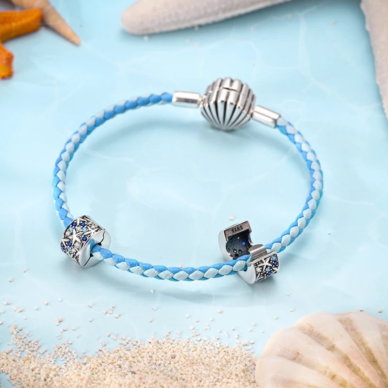 925 Sterling Silver Summer Ocean Collection Charms | Dangle Beads for Women Lover DIY Fine Jewelry Gift