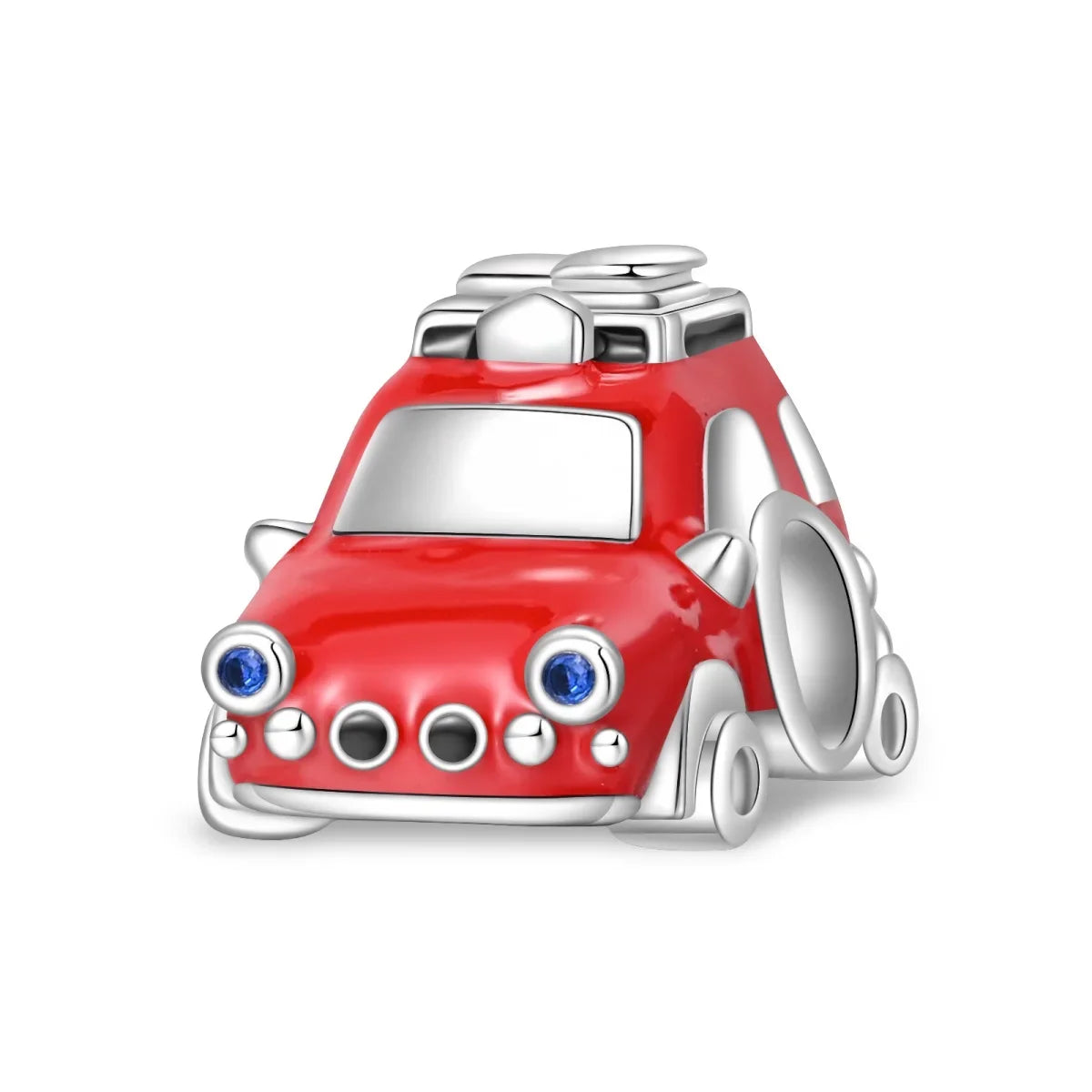 925 Sterling Silver Red Series Charms | Heart, Car & Strawberry Dangle Beads for Original Bracelet DIY Jewelry