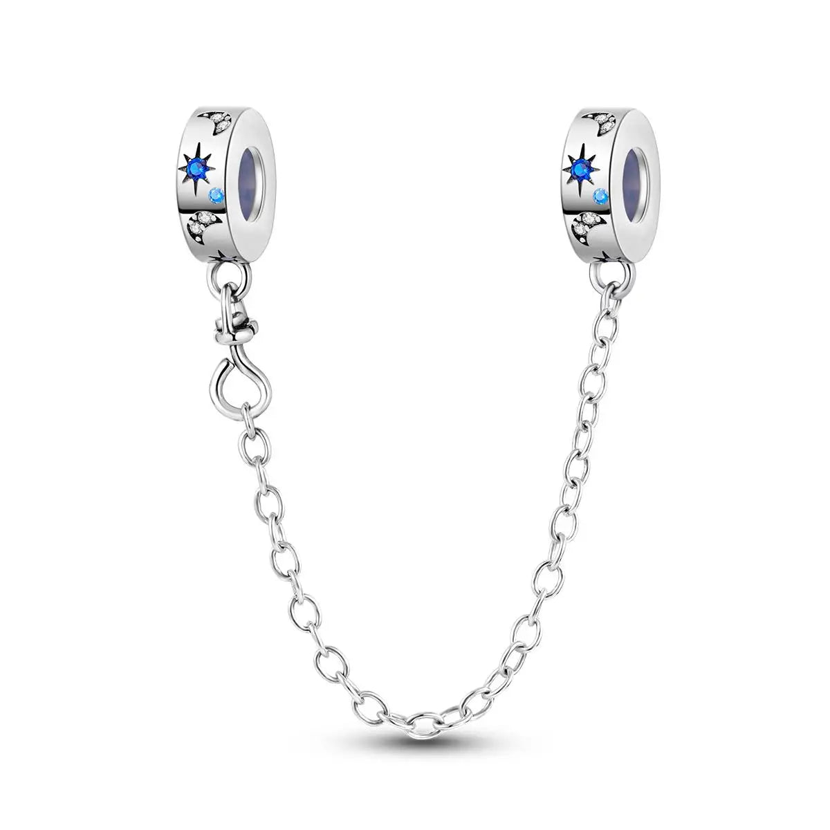 Silver Plated Colorful Glowing Moon & Stars Rainbow Dangle Charms | Fit Original Bracelet & Necklace | Women’s Jewelry Beads