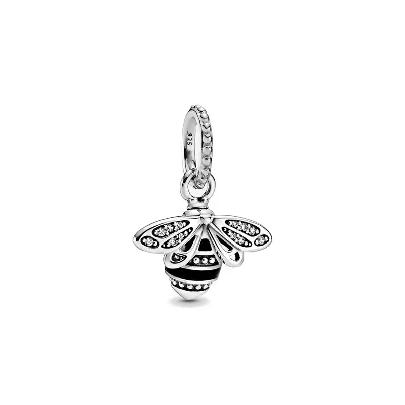 925 Sterling Silver Plated Dog, Cat & Owl Charms | Glow in the Dark Animal Beads | Fit Original Pandora Bracelet Women’s Jewelry