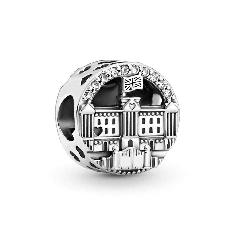 925 Sterling Silver Travel Charms – Japan, Bicycle, Car & Statue of Liberty Beads Fit Pandora Bracelet DIY Women’s Jewelry Gift