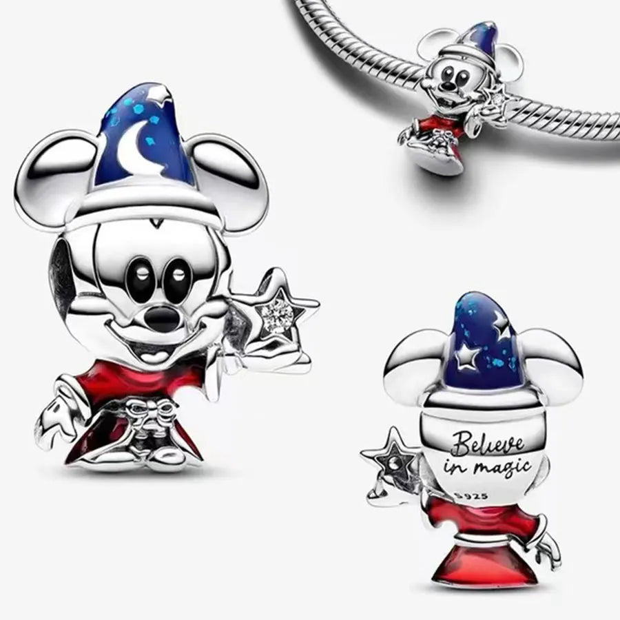 2025 100% 925 sterling silver pendant Disney Spider-Man beads Suitable for original DIY bracelet, women's fashion gift
