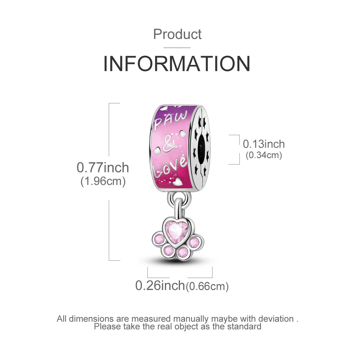 925 Sterling Silver Pave Clip Charms with Safety Chain | Colored Beads Stopper Clasp Fit Original Pandora Bracelet Jewelry