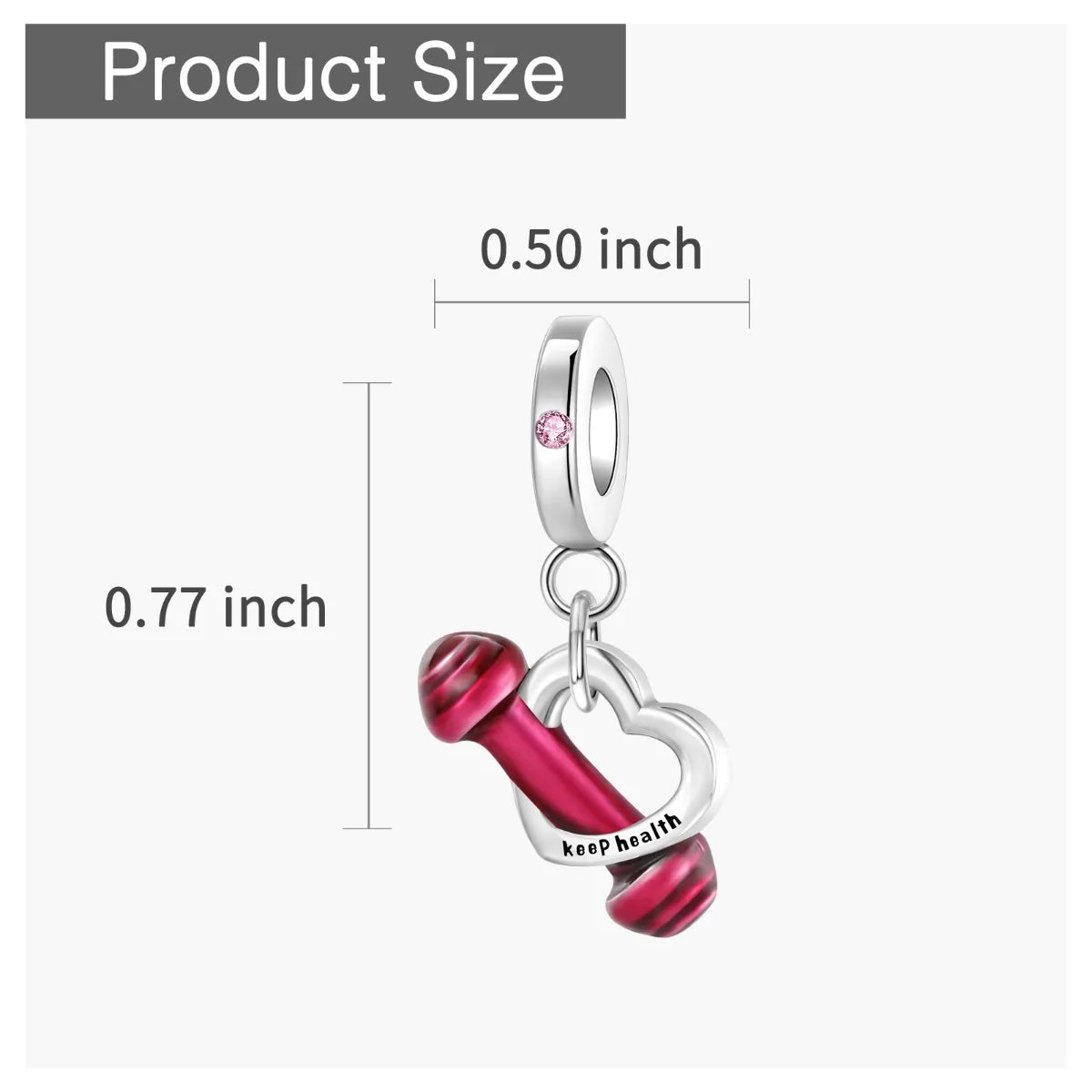 925 Sterling Silver Red Heart Charms | Apple, Rose & Gift Box Beads Fit Original Bracelet Necklace Women Jewelry