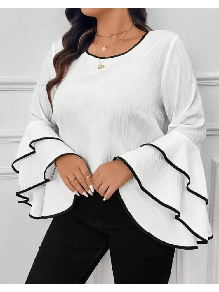 Women’s Plus Size T-Shirt 🌸 2025 Spring/Summer Casual Long Sleeve Top ✨