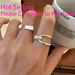 VENTFILLE 925 Sterling Silver Irregular Geometry Ring – Women’s Minimalist Jewelry Gift