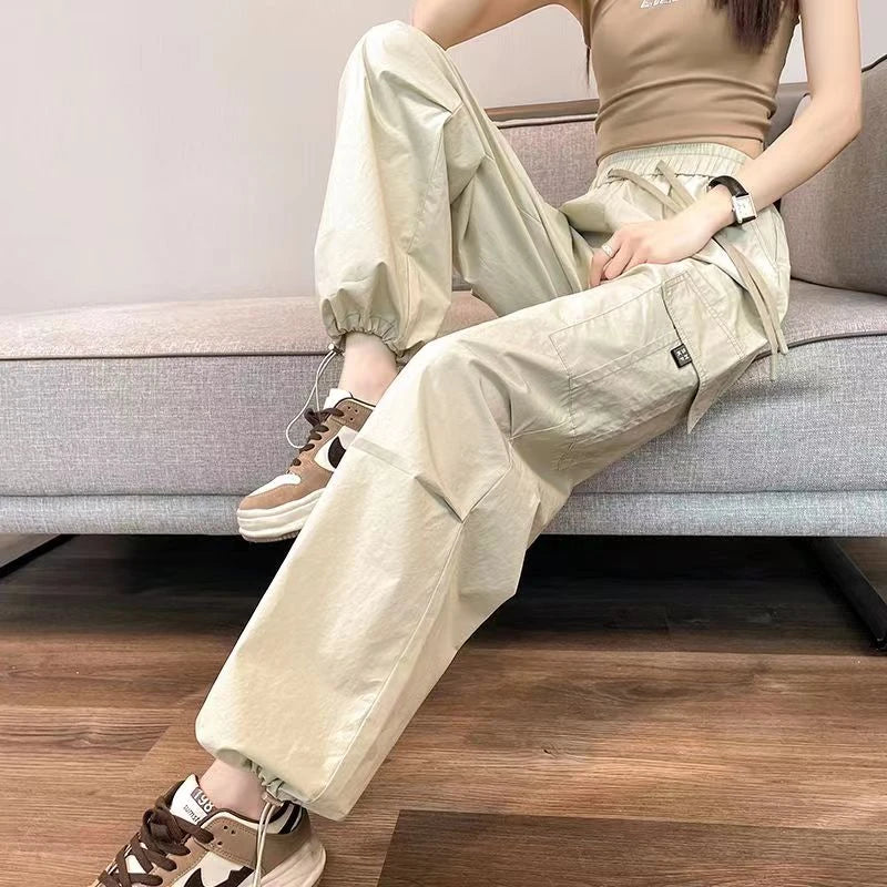 Fashion Women Joggers Pants | Casual Chic Straight Cargo Pants | High Waist Slim Streetwear Trousers
