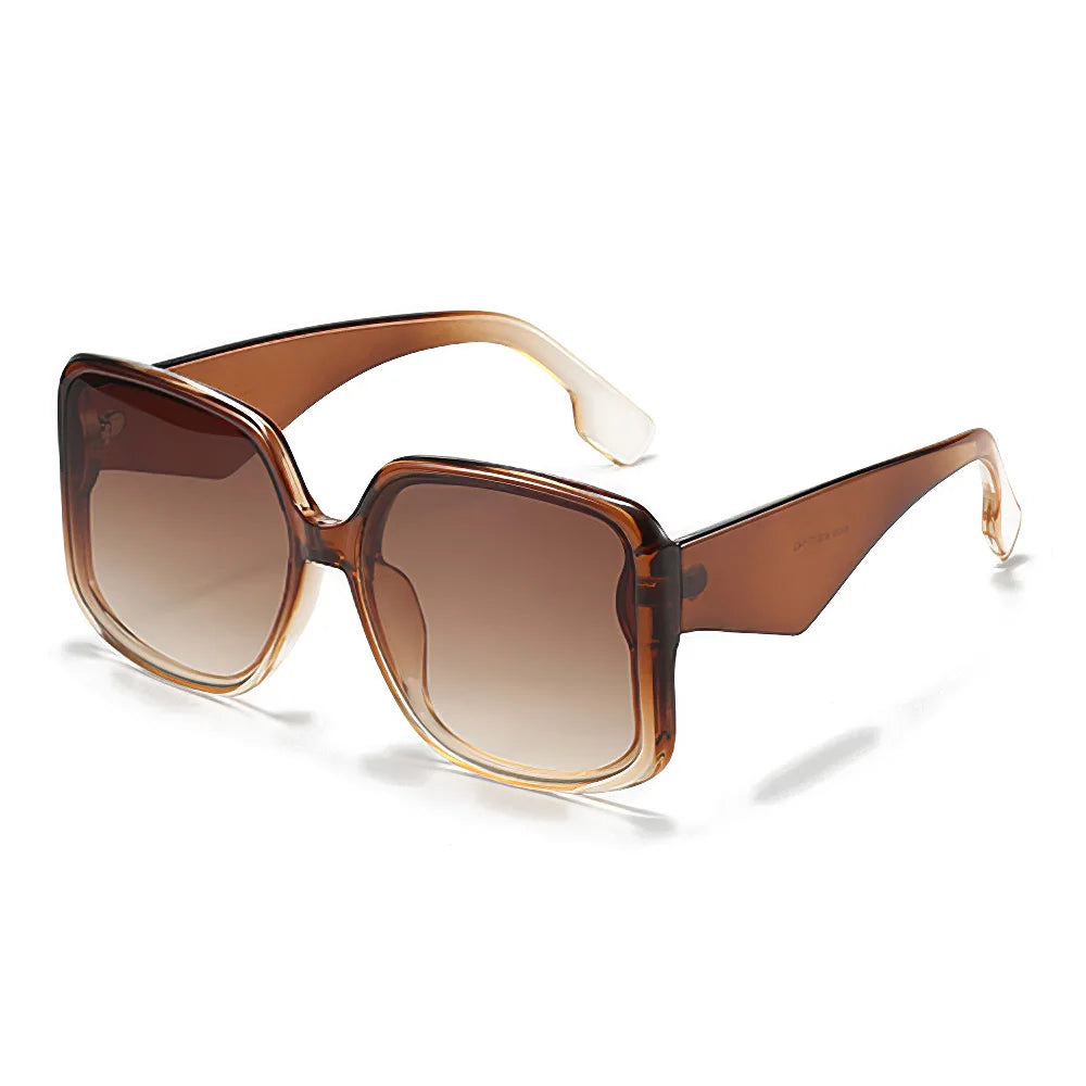 2025 New In Sunglasses for Women – Unique Double Frame Design Oversized Sunglasses with Gradient Lenses | UV400