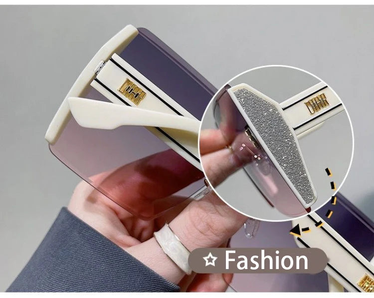 Vintage Square Sunglasses for Women – Classic Retro Gradient Mirror Rimless Sun Glasses | Female Fashion Oculos De Sol