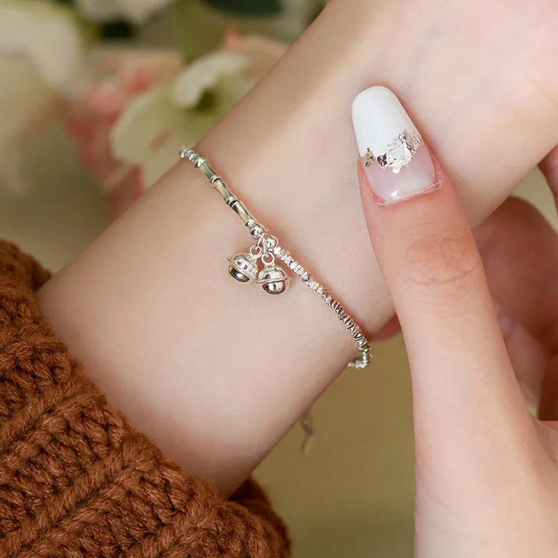 925 Sterling Silver Crushed Silver Bracelet – Irregular Jewelry for Women & Girls