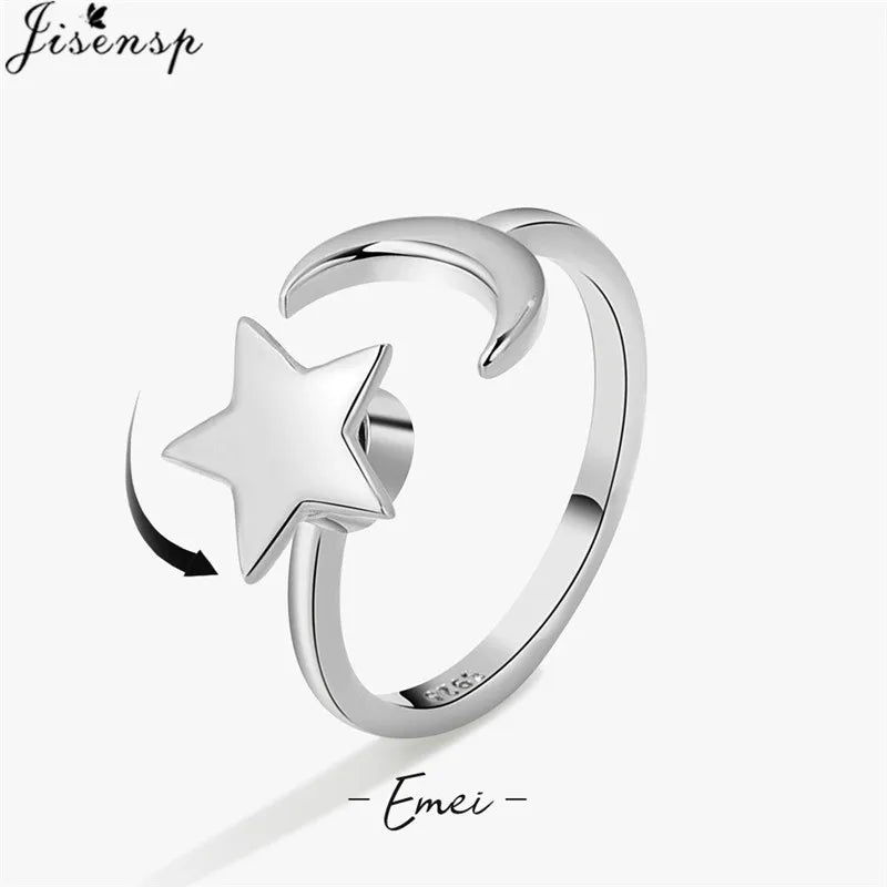 Luxury Fashion Fidget Spinner Ring | Crystal Planet & Butterfly Finger Ring for Women, Anti-Stress Jewelry