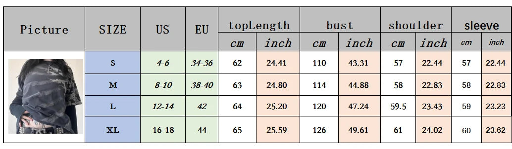 Y2K Grunge Emo Vintage T-Shirt | Gothic Patchwork Long Sleeve E-Girl Cyber Goth Streetwear Top