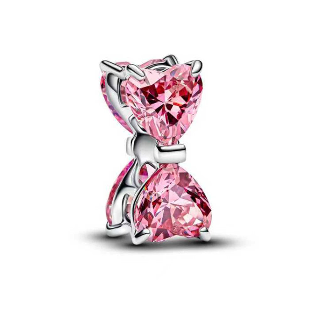 925 Sterling Silver Heart-Shaped Series Sweet Beads | Fit Original DIY Bracelet Women’s Jewelry Accessories Gift