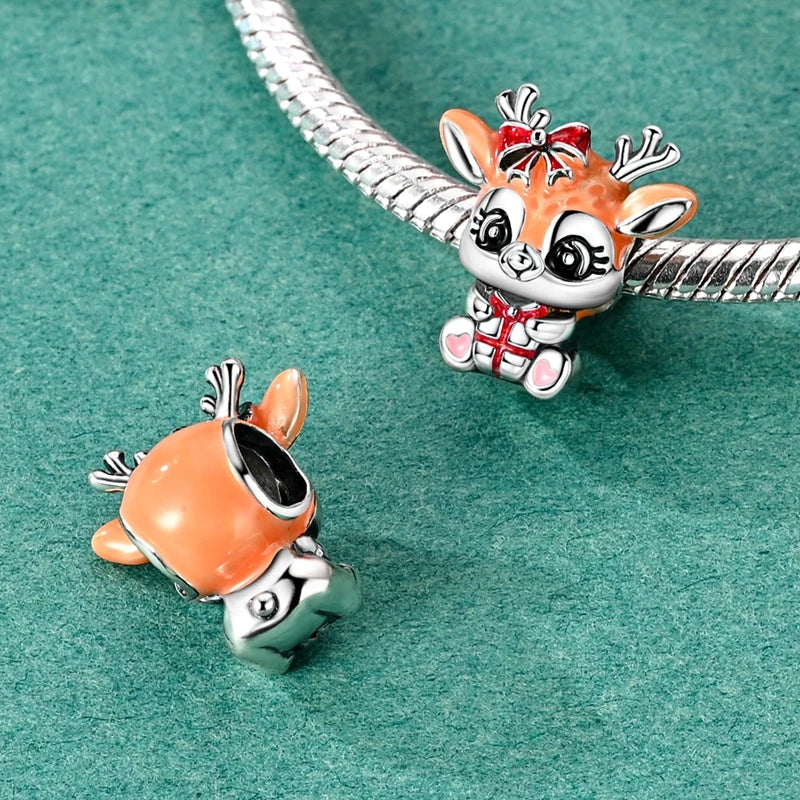 2025 Original 925 Sterling Silver Christmas & Halloween Charms | Santa Claus Snowman Beads Fit Bracelet Pendant Jewelry Gift