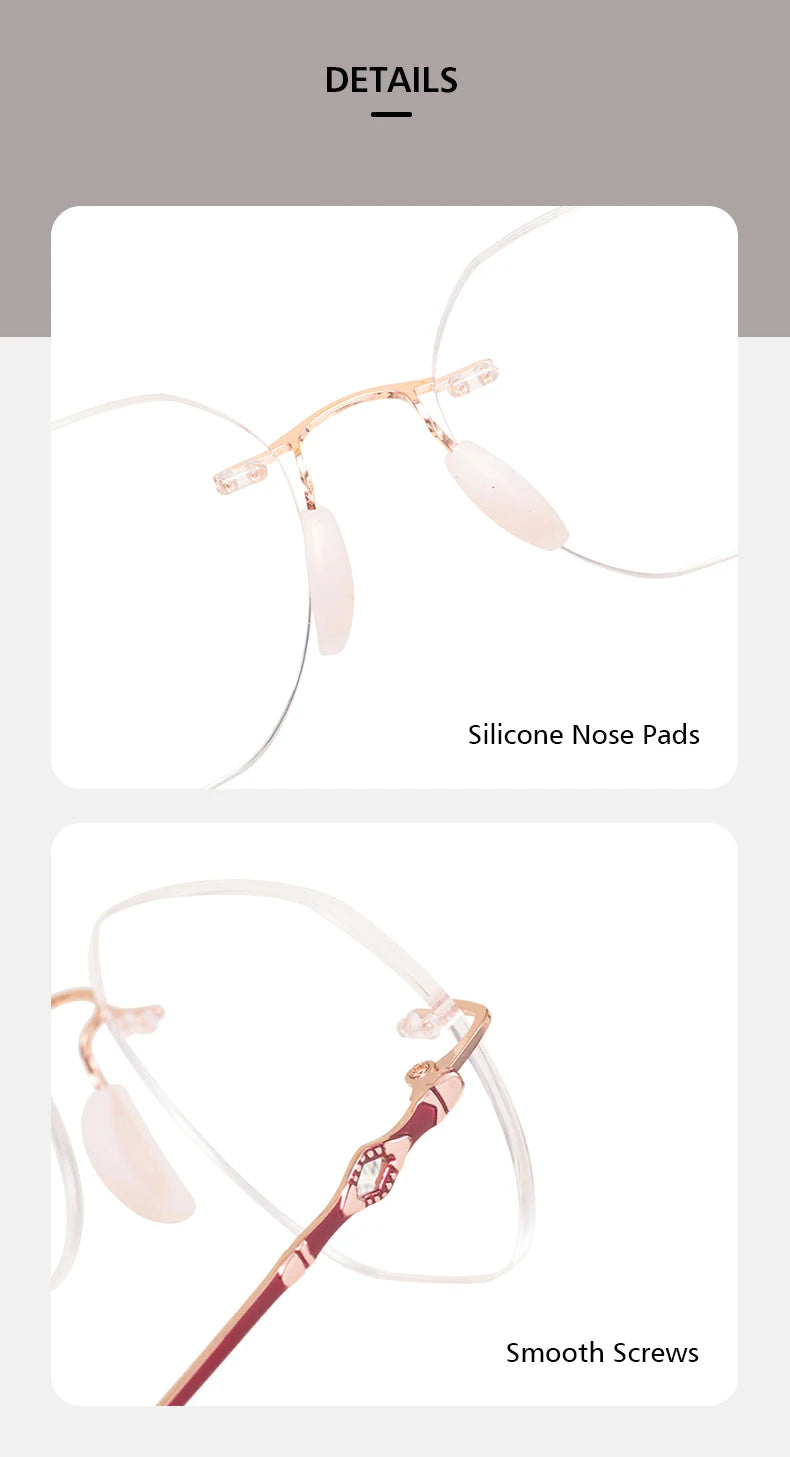 Hexagon Rimless Glasses Women & Men | Lightweight Geometric Optical Eyewear