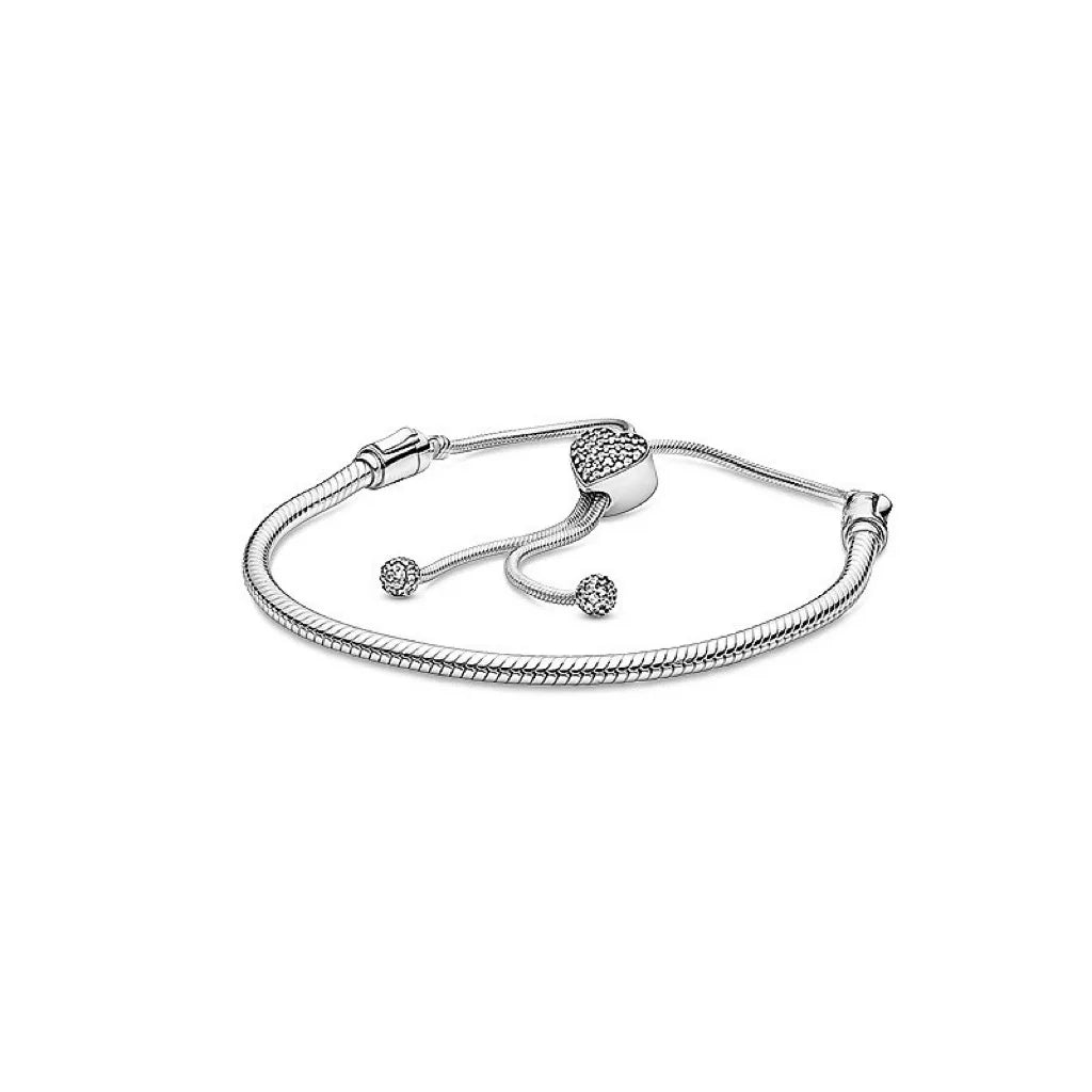 Charming 925 Sterling Silver Tennis Bracelet | DIY Bead Fashion Jewelry Gift