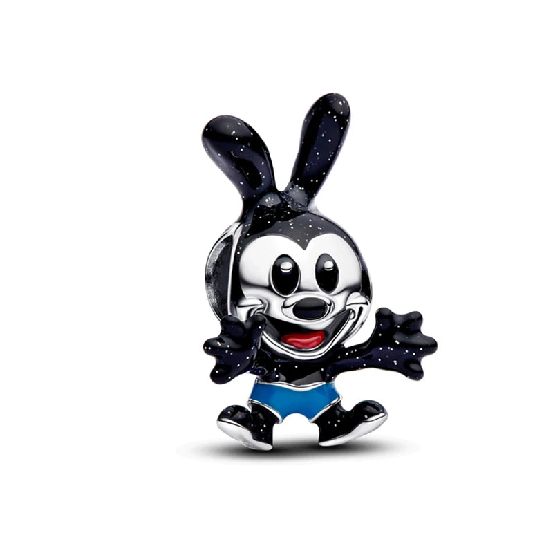 New Miniso 925 Sterling Silver Minnie Mickey Donald Duck Charm Beads | Fit Original Bracelet Necklace DIY Jewelry Gift for Women