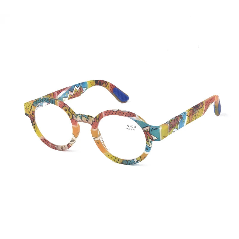 Guanhao Brand Men Reading Glasses – Vintage Round Frame Clear Eyewear | Thick Large Frame Presbyopia Glasses for Women & Elderly