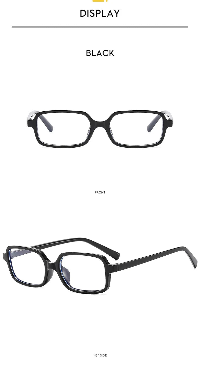 Fashion Retro Small Rectangular Frame Anti-Blue Light Glasses – Women INS Simple Commuting Computer Eyewear