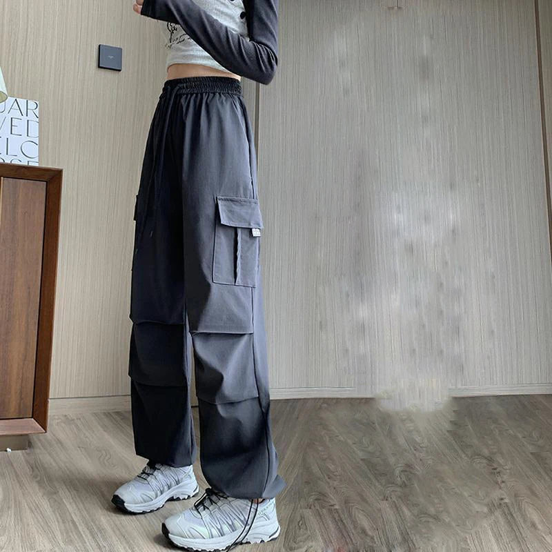 Fashion Women Joggers Pants | Casual Chic Straight Cargo Pants | High Waist Slim Streetwear Trousers