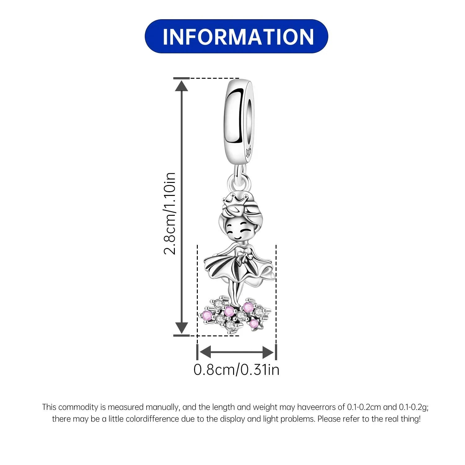 Orstarry 925 Sterling Silver Cartoon Nurse Charm Bead | Cute DIY Bracelet Jewelry Gift for Women