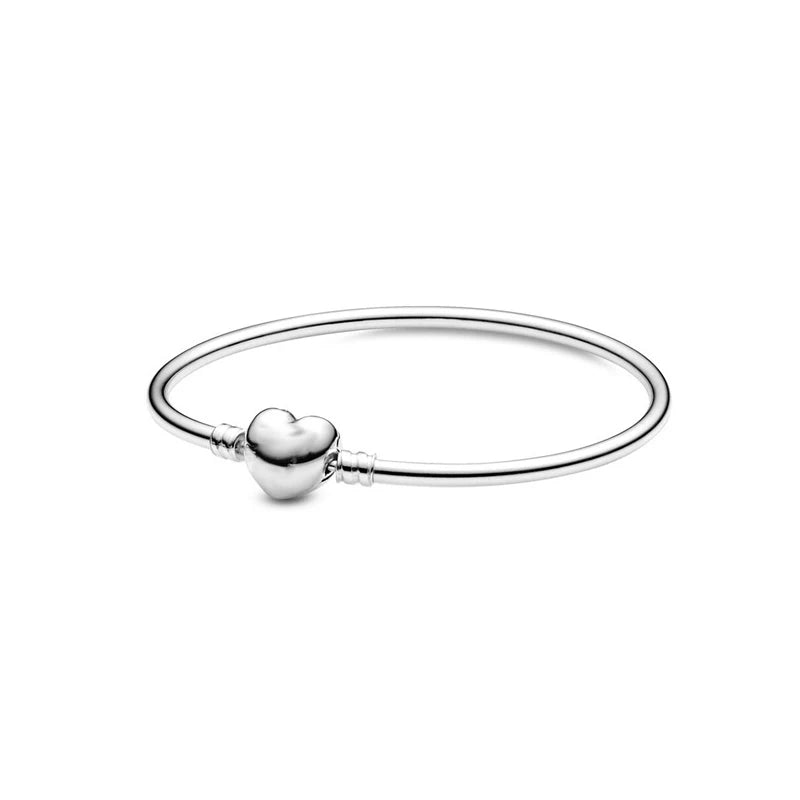 2025 Hot Selling 925 Sterling Silver Leaves & Pearl Blue Charm Bracelet – Women’s DIY Fashion Jewelry Gift