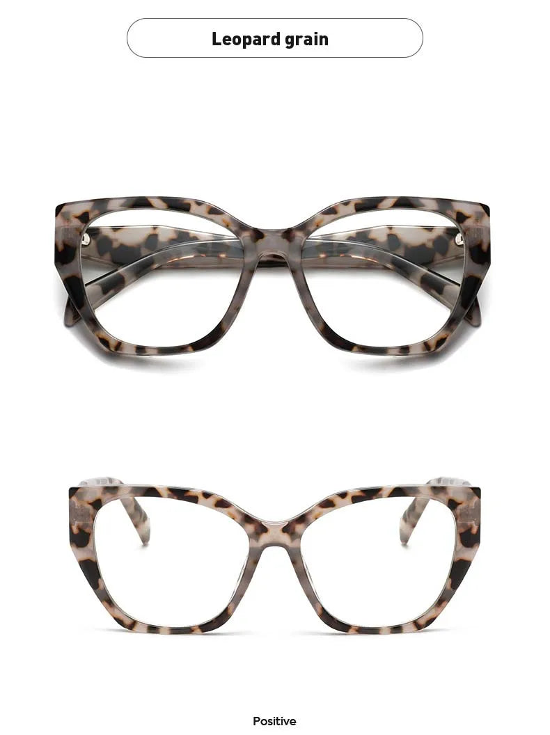 Luxury Cat Eye Myopia Glasses 👓 Tortoiseshell Oversize Anti-Blue Light