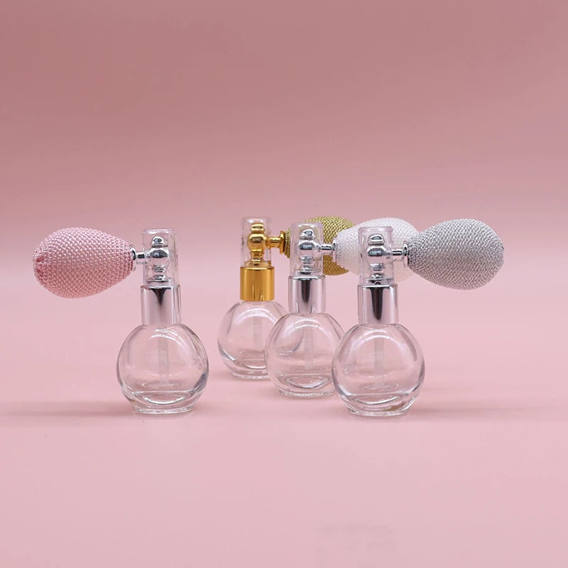 15ml Balloon AirBag Perfume Bottle – Luxury Round Refillable Transparent Glass Spray Atomizer | Portable Empty Fragrance Container