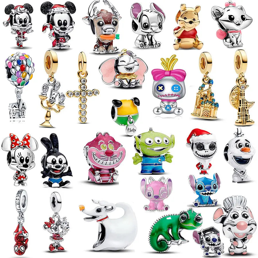 S925 Sterling Silver Disney Spider-Man Charm Bead | Fit Original Pandora Bracelet Women’s Birthday Jewelry Gift