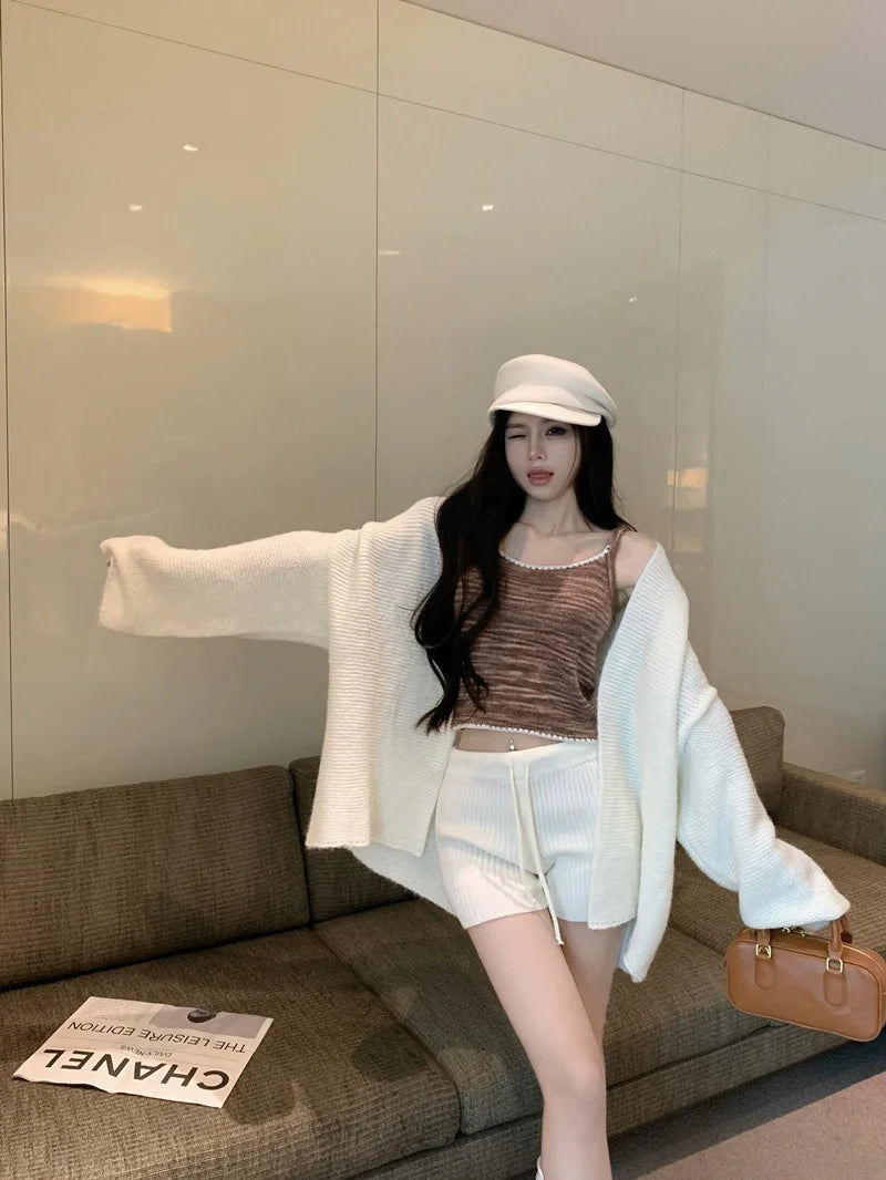 High Waist Knitted Wool Wide-Leg Pants for Women – Autumn Casual Straight Bootcut Trousers