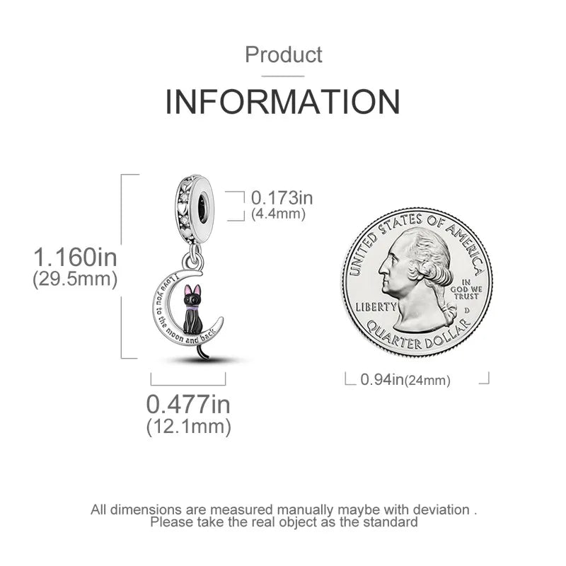 Cat Collection 925 Sterling Silver Charms Bead | Persian Bell & Multifarious Cat Dangle Fit Pandora Bracelet Necklace DIY Jewelry