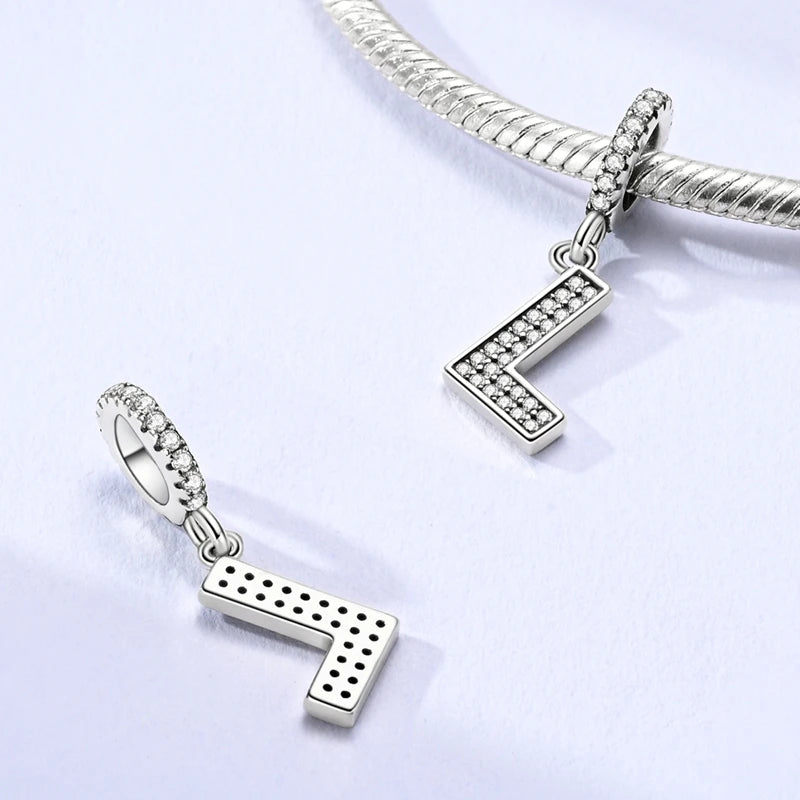 New 26 A–Z Letter Charms Beads 925 Sterling Silver | Alphabet Pendant Fit Original Bracelet Women Jewelry Gift