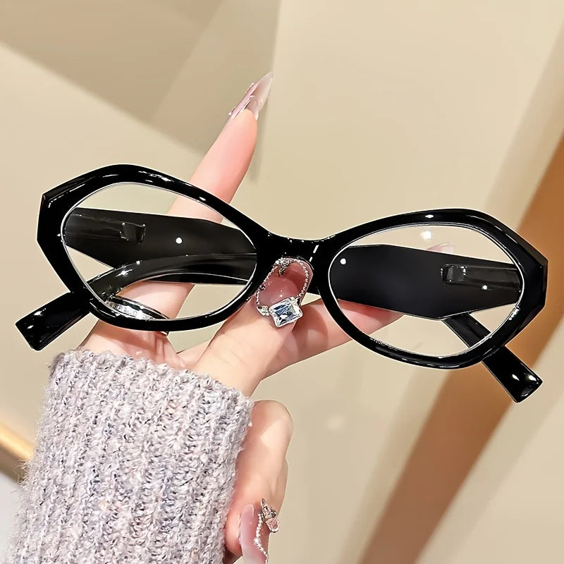 New Elegant Polygon Reading Glasses – Blue Light Blocking Farsight Presbyopia Goggles +1.0 to +4.0