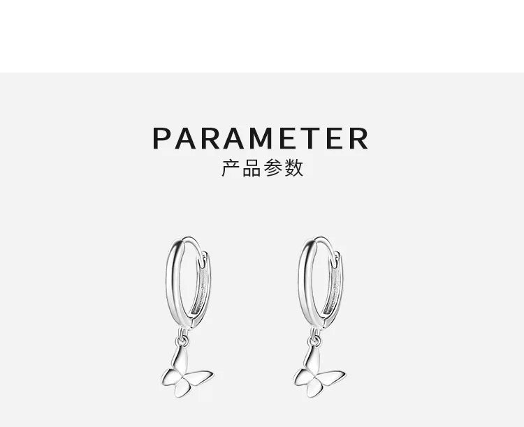 925 Sterling Silver Vintage Butterfly Earrings for Women – Trendy Hypoallergenic Party Jewelry Gift
