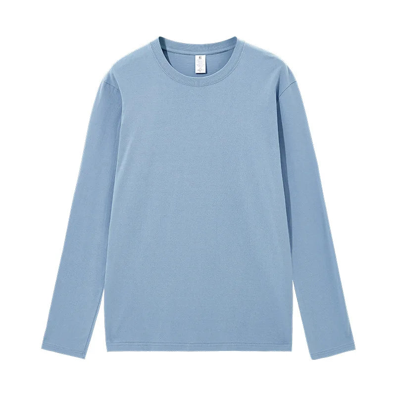 Spring Autumn Women’s Long Sleeve Cotton T-Shirt – Solid Casual Harajuku O-Neck Top 🌿✨