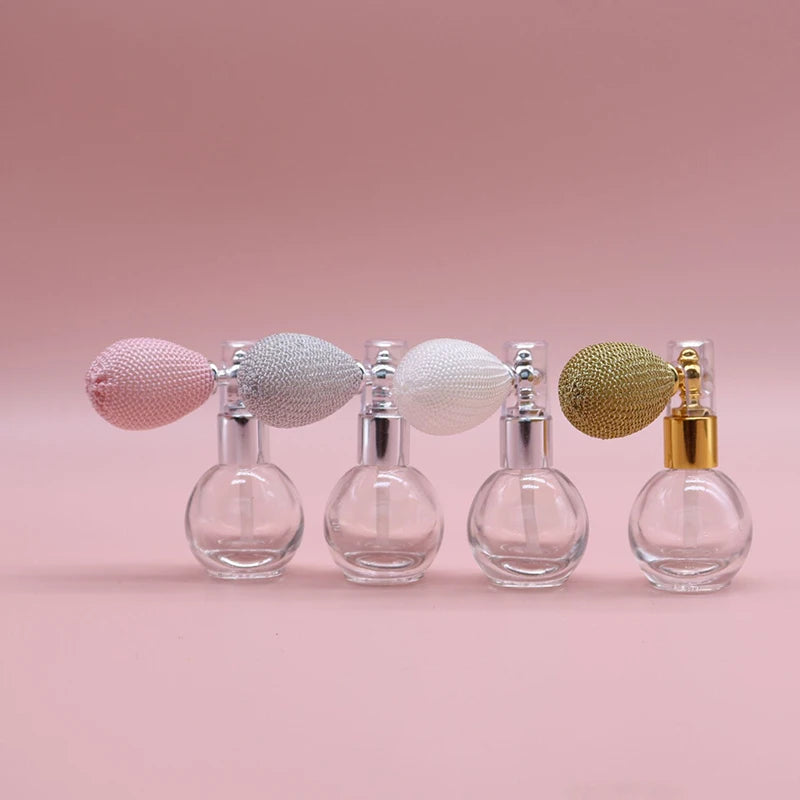 15ml Balloon AirBag Perfume Bottle – Luxury Round Refillable Transparent Glass Spray Atomizer | Portable Empty Fragrance Container