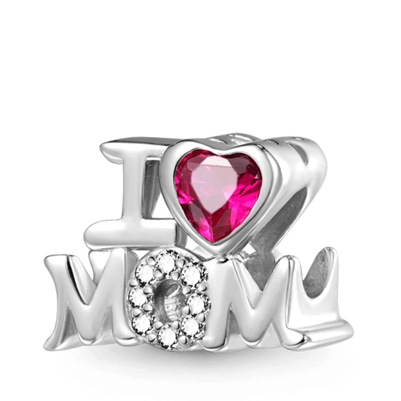 925 Sterling Silver Monkey, Dog Paw & Heart Mom Charm | Fits Original European Bracelet DIY Jewelry Gift