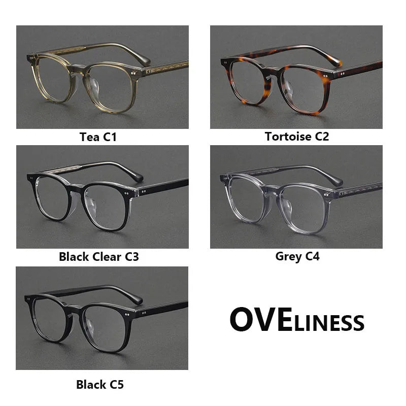 2025 Vintage Round Acetate Glasses 👓 Unisex High-Quality Eyewear