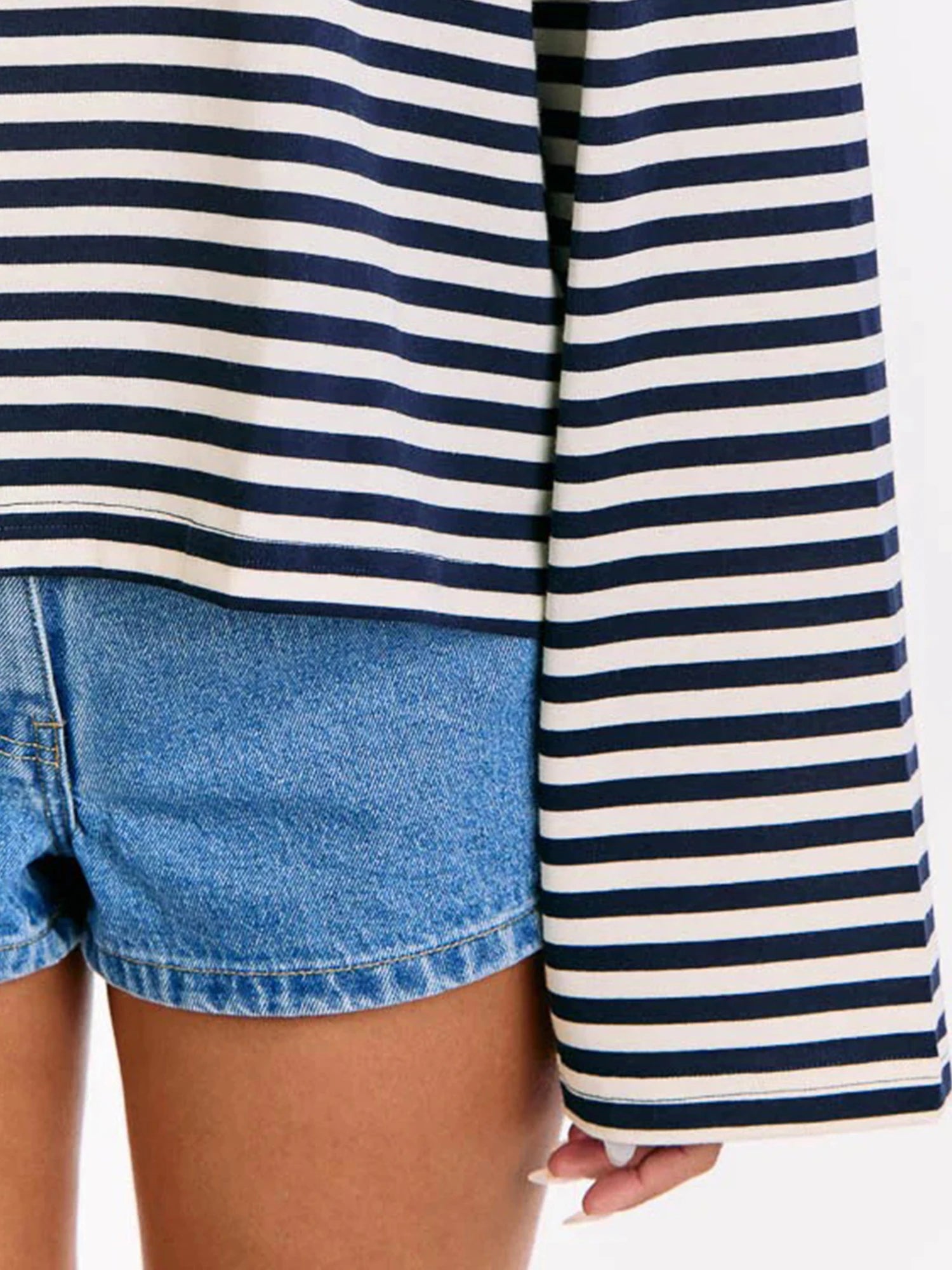 2025 Women's Retro Striped T-Shirt | Long Sleeve Crew Neck Top | Loose Fall Casual Streetwear