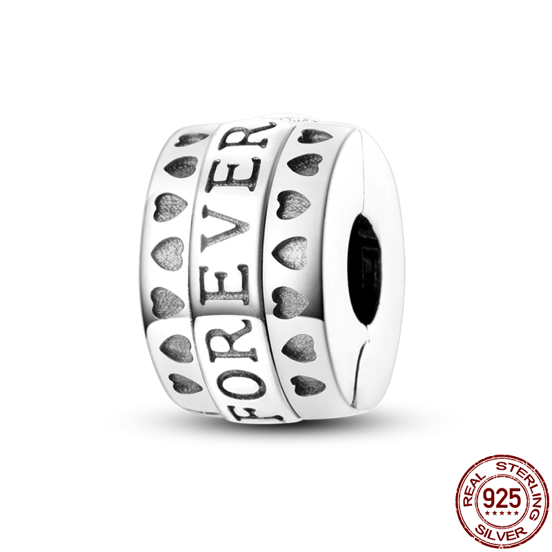 925 Sterling Silver Silicone Spacer Beads & Safety Chain | Clasp Charms Fit Original Pandora 3mm Bracelet – Women’s Jewelry