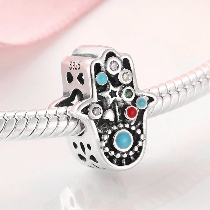 Give Birth To Life Pregnant Mother 925 Sterling Silver Charm | Pink CZ Beads Fit Original Bracelets