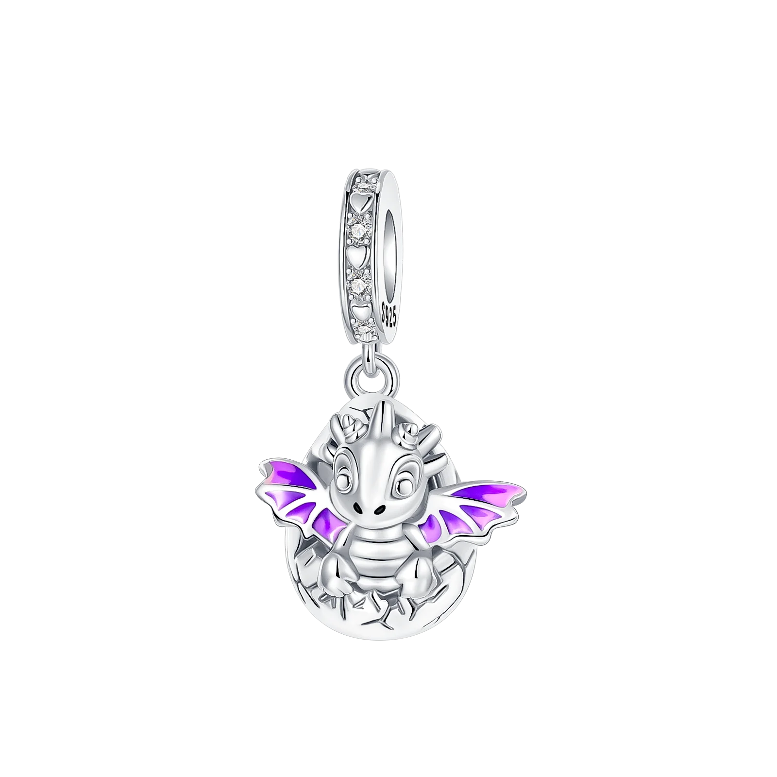 925 Sterling Silver Easter Egg Pendant Charm – DIY Bracelet Jewelry for Women