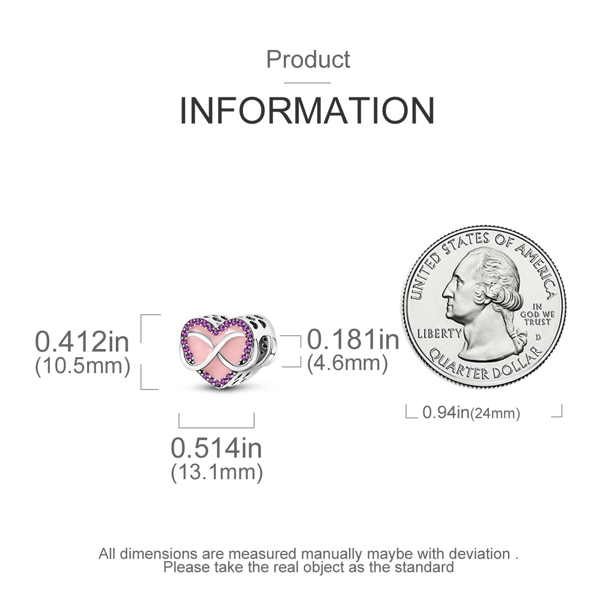 S925 Silver Heart Love Mom Infinity Charm | Dangle Bead Fit Bracelet Jewelry Mother’s Day Gift