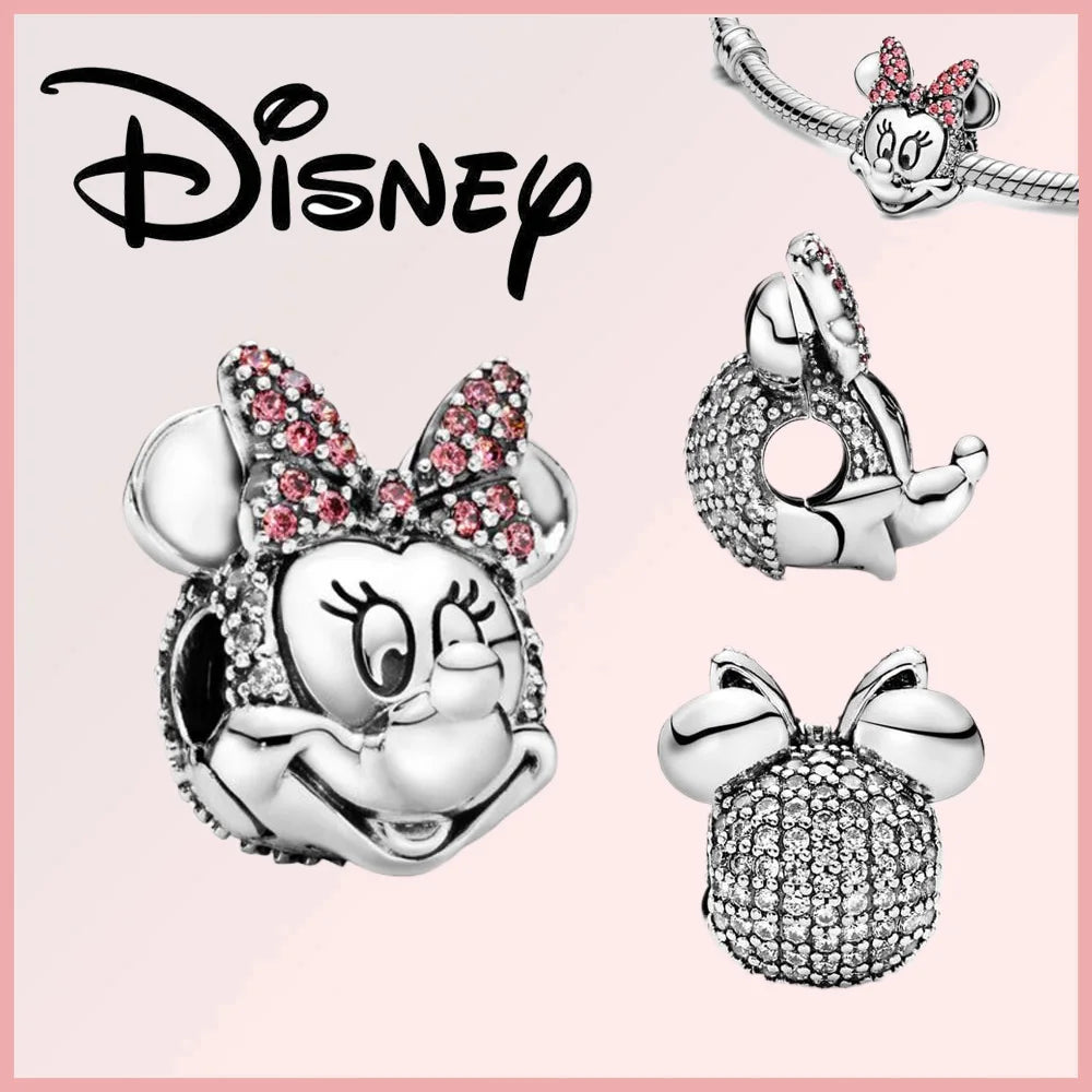 Disney Deadpool Stitch Minnie Winnie 925 Sterling Silver Dangle Charms – Fit Original Bracelet