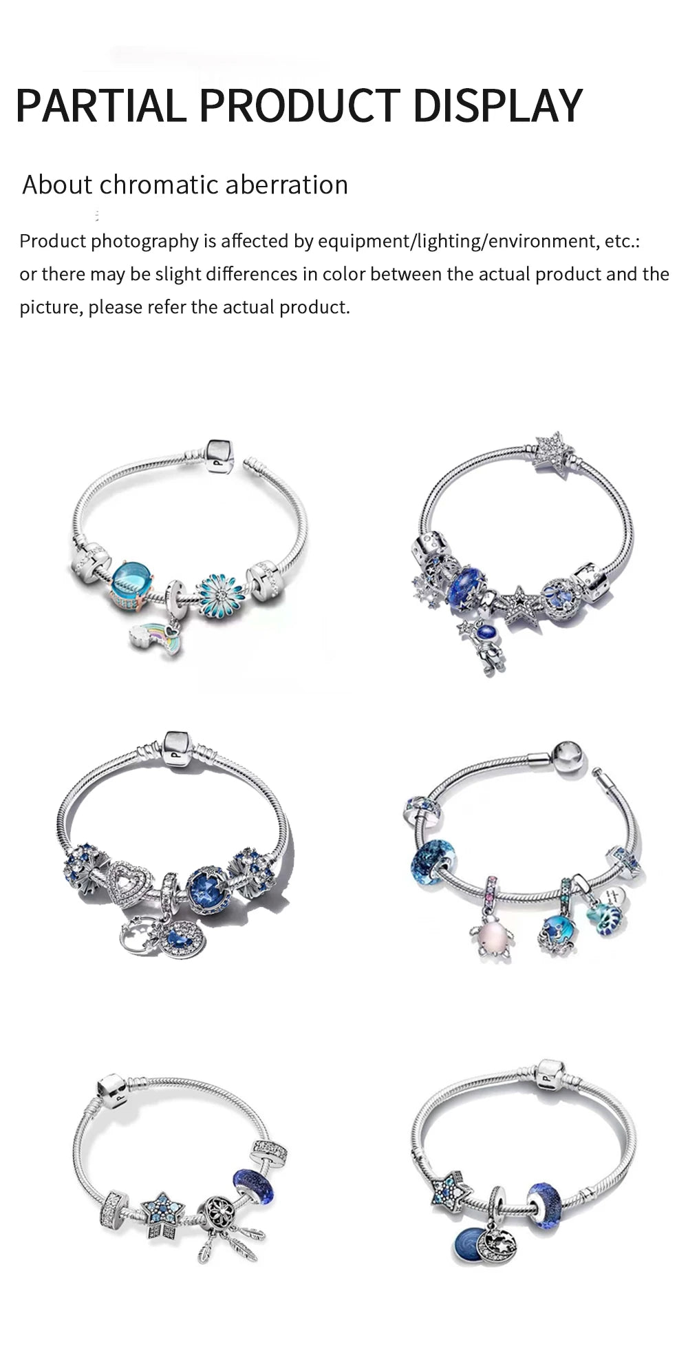 925 Sterling Silver Women’s Bracelet Set | Luxury Pandora Fit Jewelry