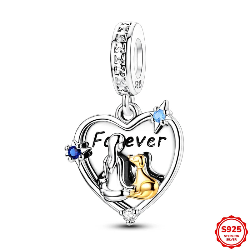 Hot Sale 925 Sterling Silver Moments Keychain Charm | Fit Original Bracelet Beads Women’s Elegant Jewelry Gift
