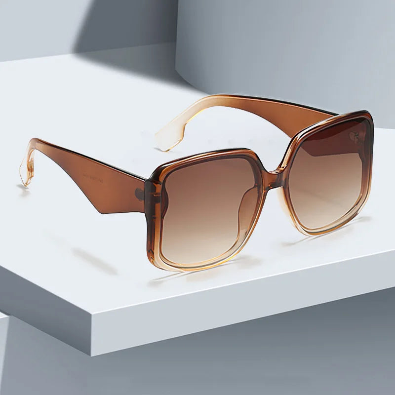 2025 New In Sunglasses for Women – Unique Double Frame Design Oversized Sunglasses with Gradient Lenses | UV400