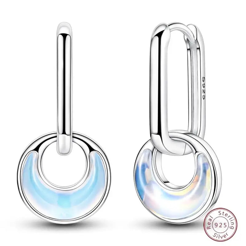 New Original 925 Sterling Silver Sweetheart Bow & Crab Ocean Earrings | Donut Zircon Round Design Women’s Fine Jewelry