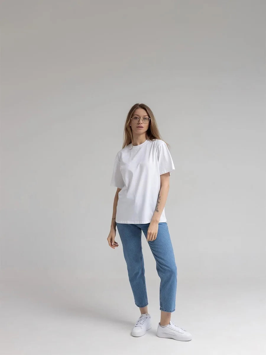 Botvotee 21 Colors Oversized Basic T-Shirts for Women | 100% Cotton Casual Summer Tops | Solid Color Loose Fit Tees