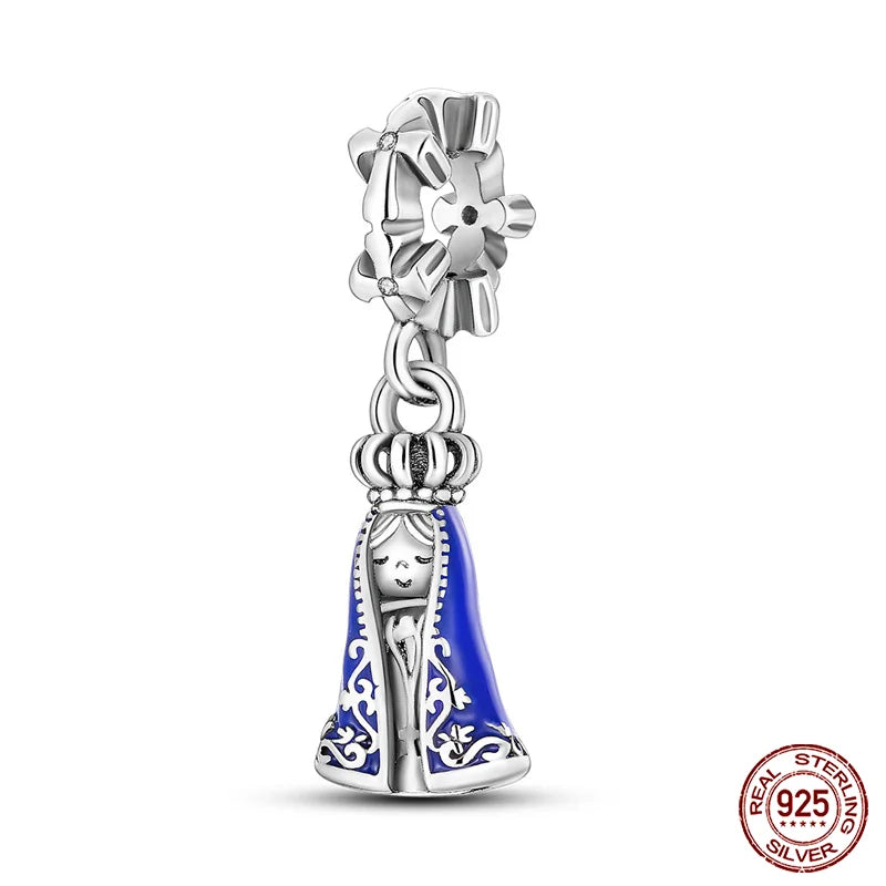 Blue Ocean Series 925 Sterling Silver Turtle Crab Mermaid Charms for 3mm Bracelet